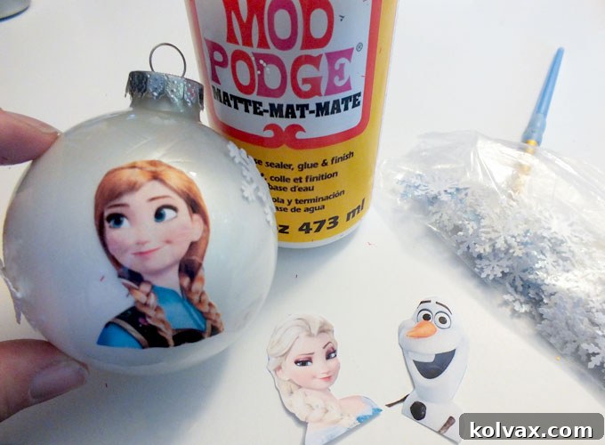 Embellishing the Anna Christmas Ornament