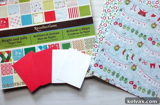 Creating the pages for the Christmas Decoration Binder