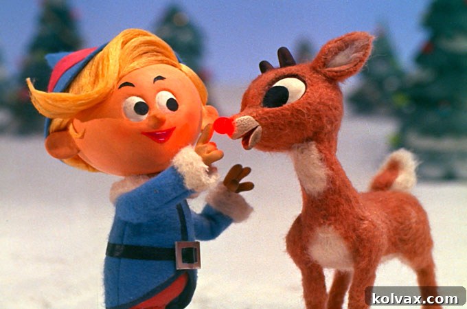 Family watching classic Christmas cartoons together