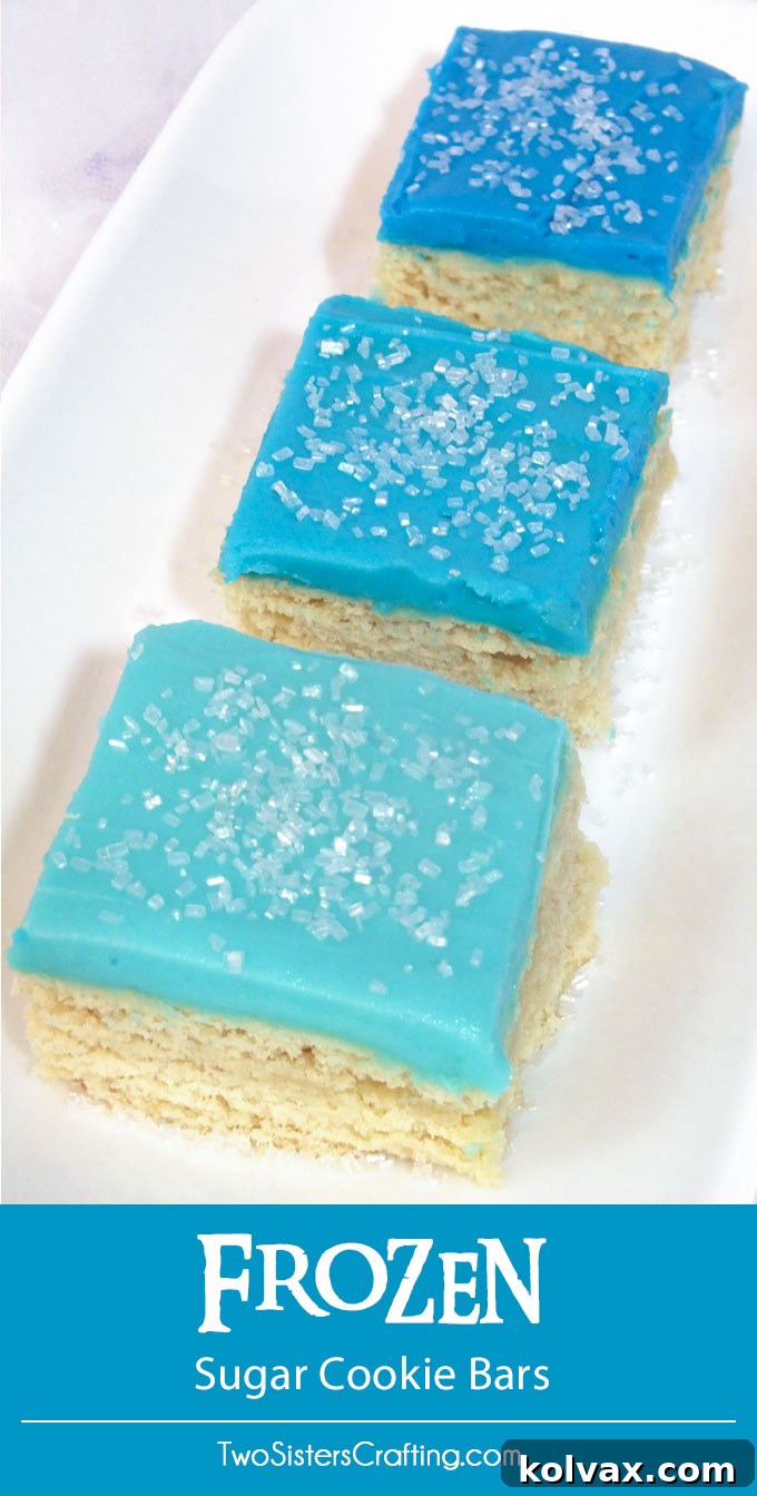 Final presentation of Frozen Sugar Cookie Bars on a white platter, ready to be served at a themed birthday party.