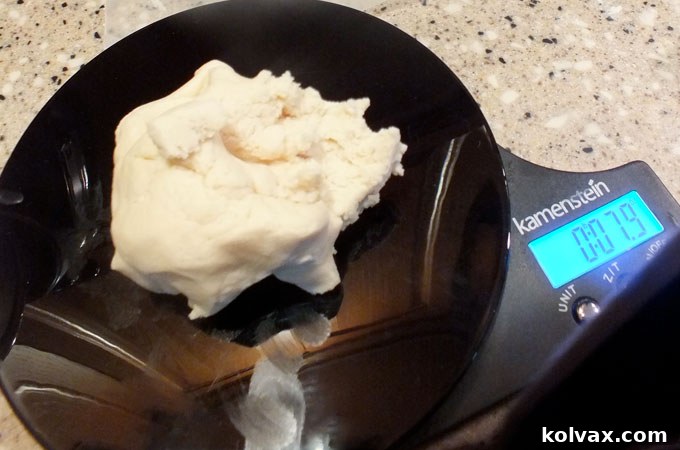 Separate dough into four equal portions