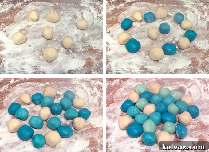 Preparing dough for rolling - Step 1