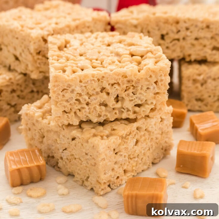 Caramel Rice Krispie Treats