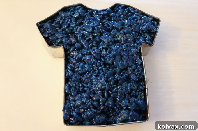 Use the Football Jersey Rice Krispie Treat mixture as a mold