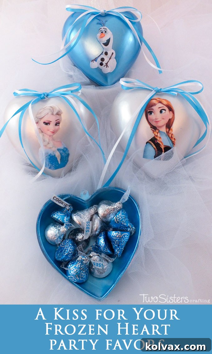 Warmth for the Winter Heart 18 Collection of 'A Kiss for Your Frozen Heart' crafts, ideal as party favors