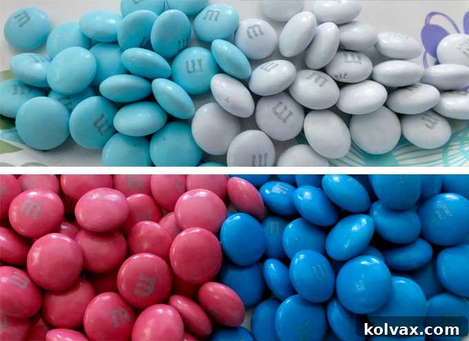 M&M's for the Elsa & Anna Pretzel Bites