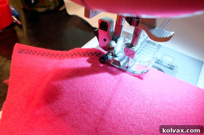 Adding an embellishment stitch to the Cloak