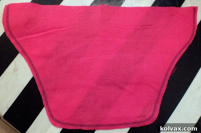 Anna Party Favor Bag cloak ready to be attached to the bag