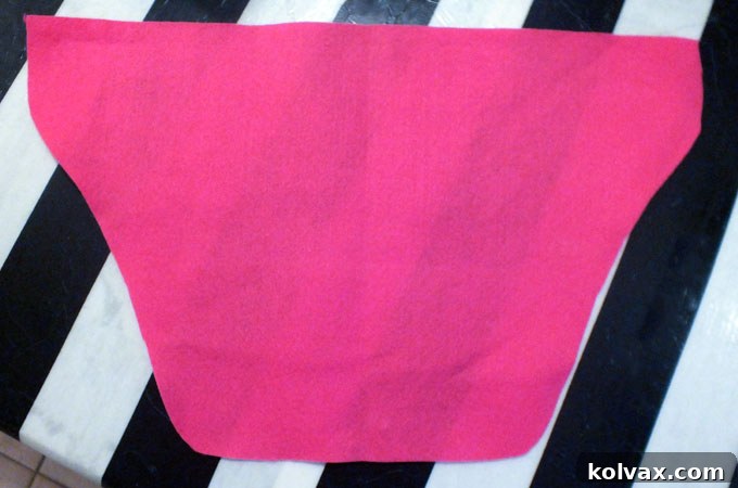 Shape of the Cloak for the Anna Party Favor Bag