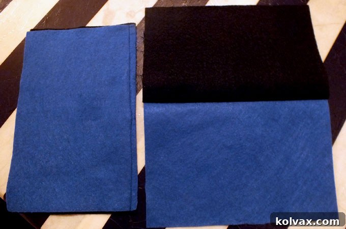 Sewing the front of the bag