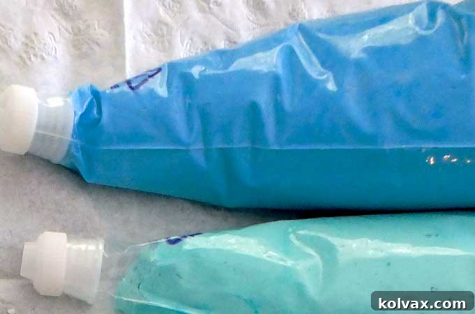 Preparing Best Buttercream Frosting with Elsa's Signature Blue Colors