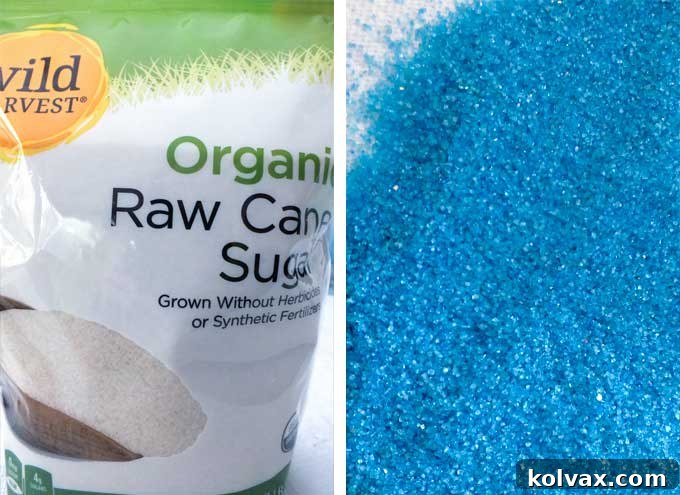 Homemade Sparkling Sugar Made with Raw Cane Sugar for a Coarser, More Dimensional Glitter