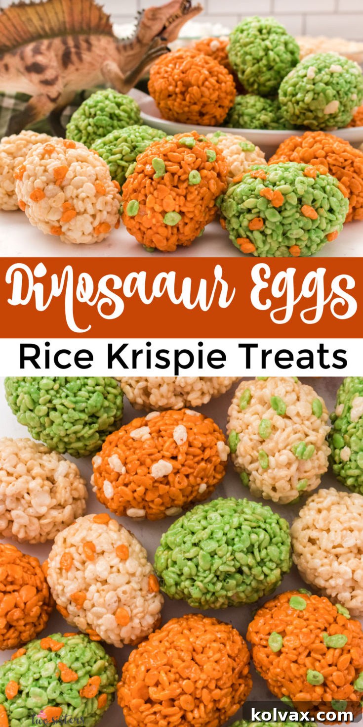 Dinosaur Eggs Rice Krispie Treats