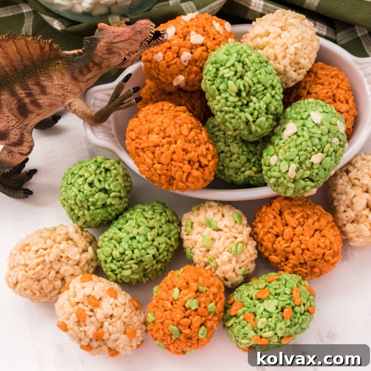 Dinosaur Eggs Rice Krispie Treats