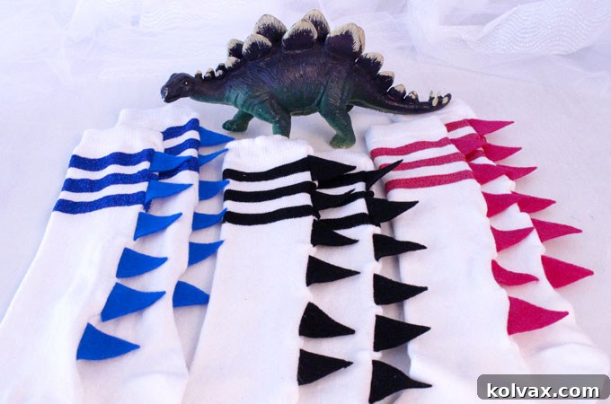 Create exciting DIY Dinosaur Socks, a unique and memorable party favor for any dinosaur-themed birthday celebration, complete with step-by-step instructions for crafters of all skill levels.