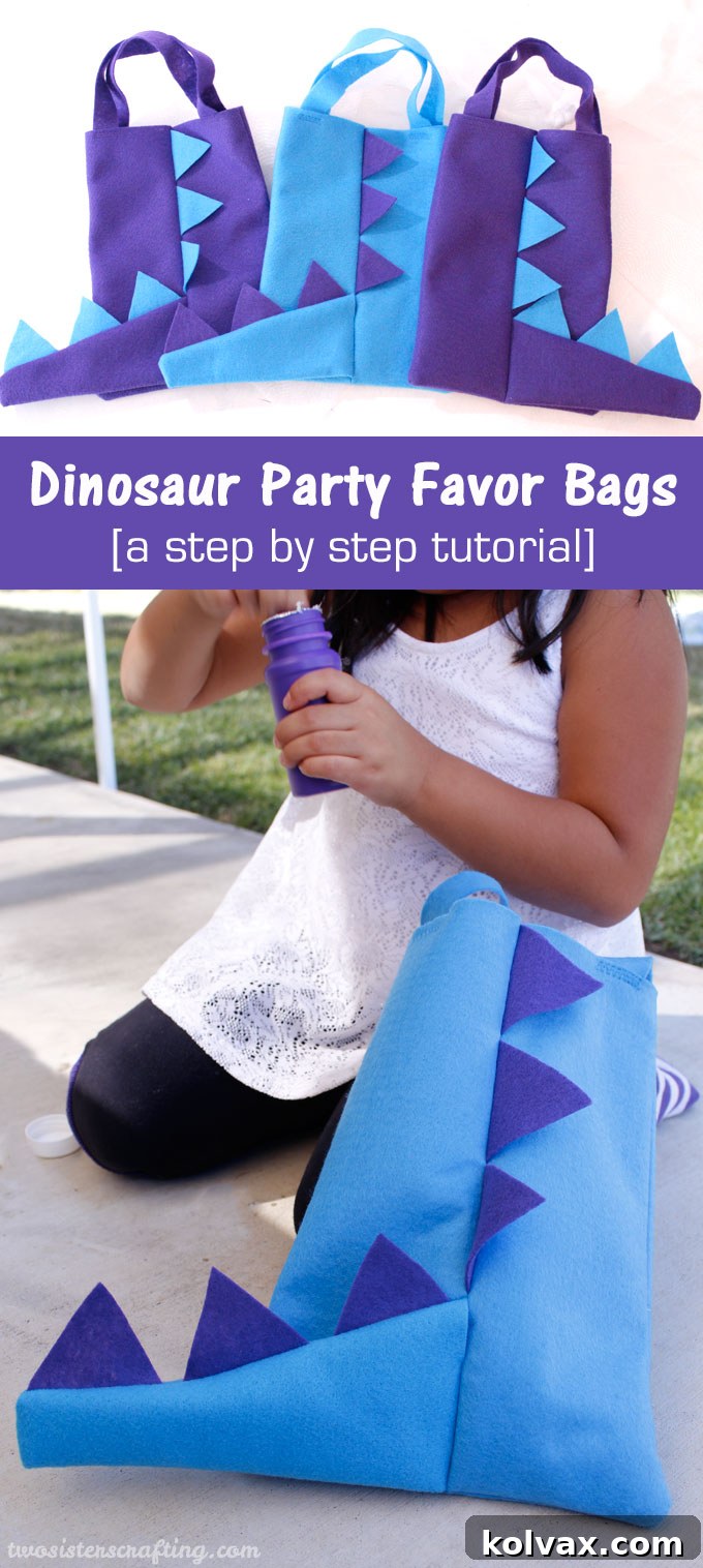 A heartwarming image capturing the joy and success of crafting DIY Dinosaur Party Favor Bags, celebrating their adorable design and appeal for a memorable dinosaur-themed birthday party.