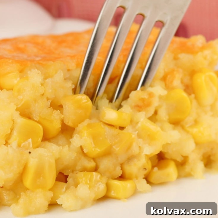 Corn Casserole for the Holidays, a sweet-savory cornbread-like side dish.