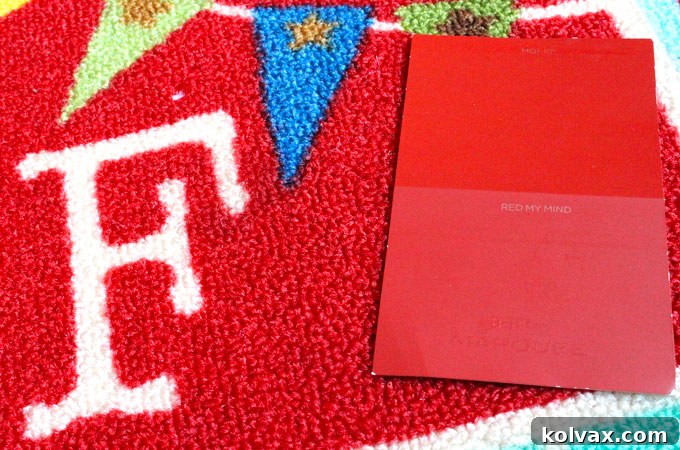 BEHR MARQUEE Interior Home Paint in 'Red My Mind' for Kids Desk