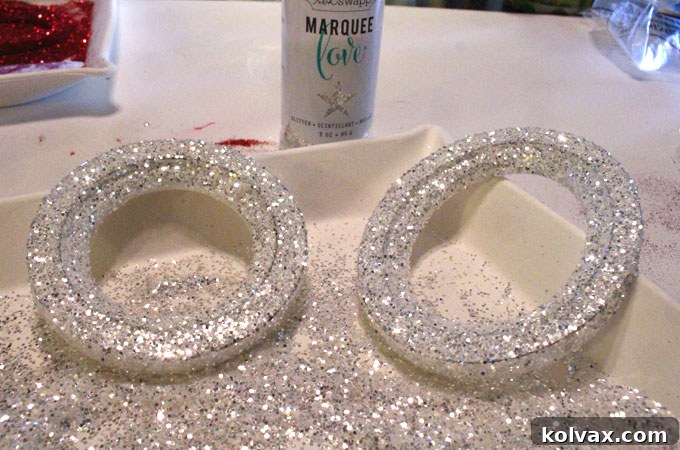 Shimmering Photo Keepsake Ornaments 5 Glittering the Mini Frames