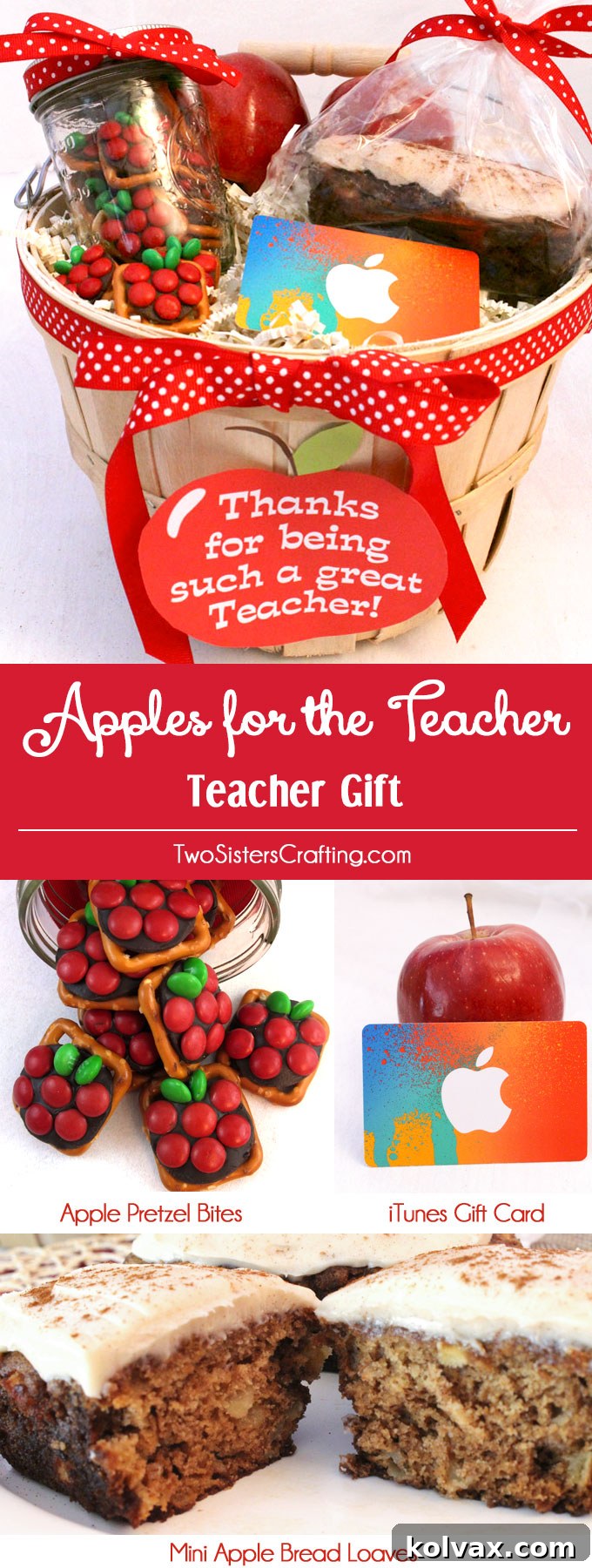 A vibrant, overflowing DIY Teacher Appreciation Gift Basket, ready to be presented to a deserving educator, featuring apple themed treats and a practical gift card.