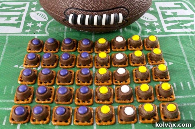 Delicious Minnesota Vikings Pretzel Bites, sweet and salty game day treat