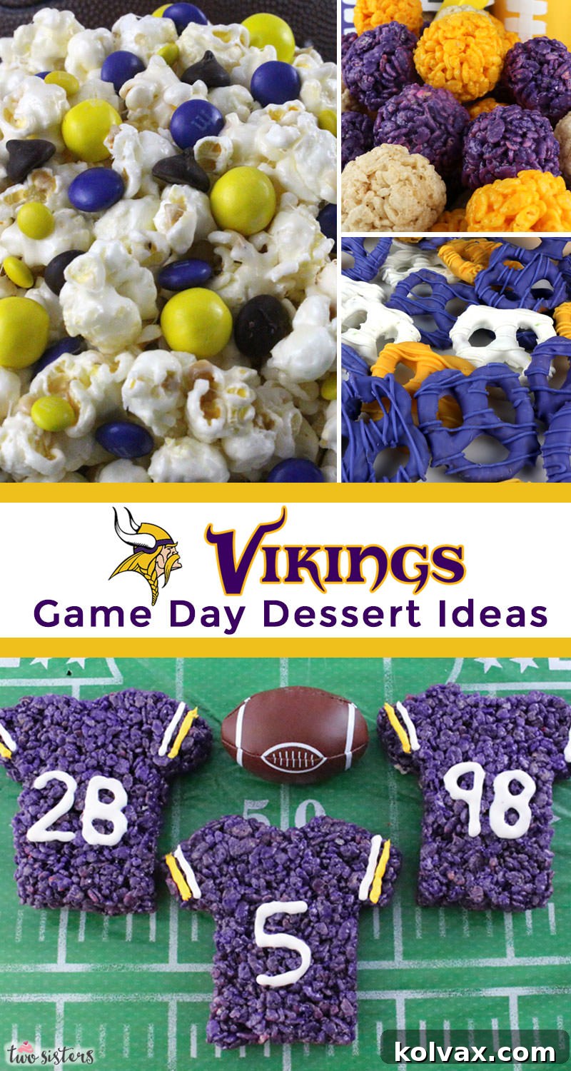 A vibrant collage showcasing all the delicious Minnesota Vikings Game Day Treats, ready for any football celebration.