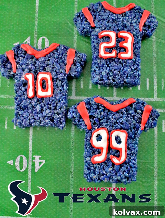 Houston Texans Rice Krispie Treats Recipe Card Image
