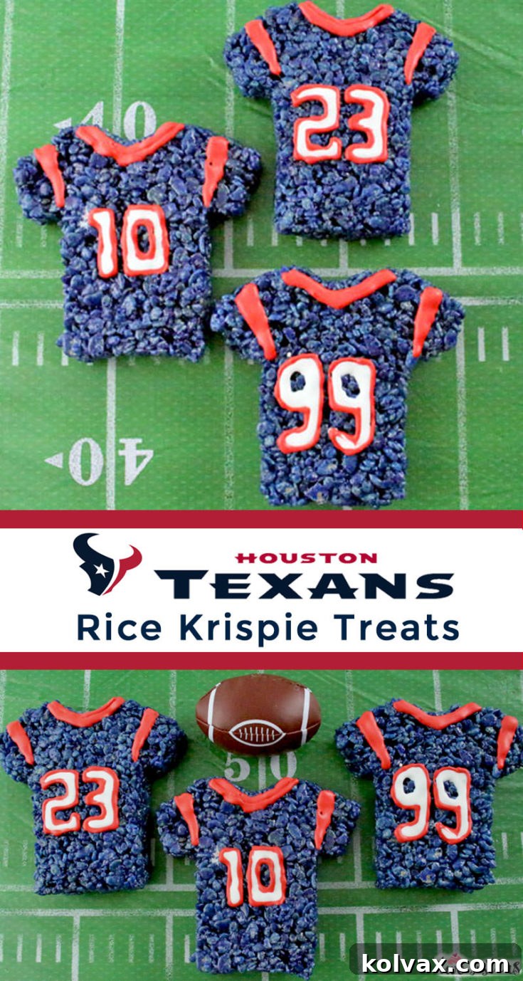Houston Texans Rice Krispie Treats for Pinterest