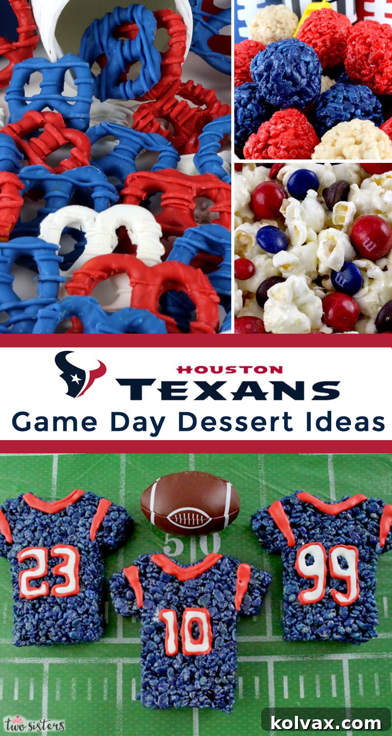 Spread of Houston Texans Game Day Treats for Football Parties
