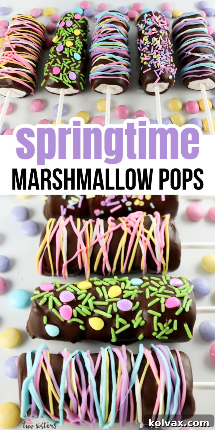 Springtime Marshmallow Pops