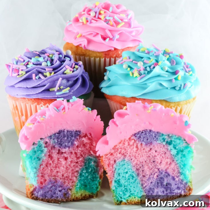 Celebration Marble Cupcakes